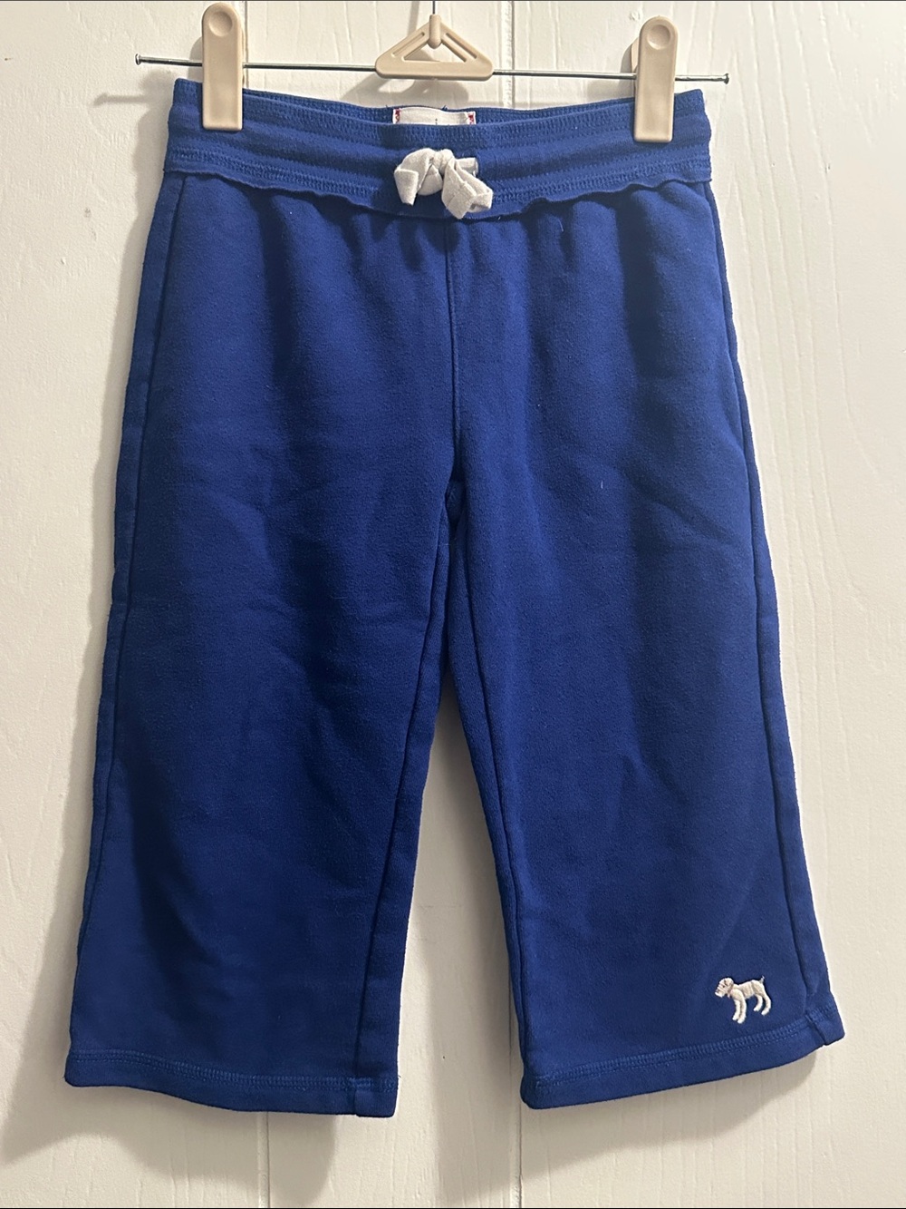 Mini Boden Cobalt Blue Kids Jogger Pants with White Drawstring